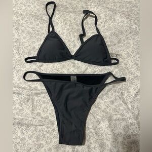 Gray Strappy Small Bikini Set Shein